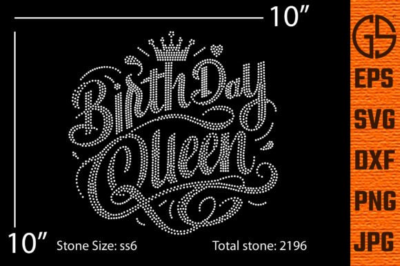 Birthday Queen Rhinestone Design: Sparkle for Every Project