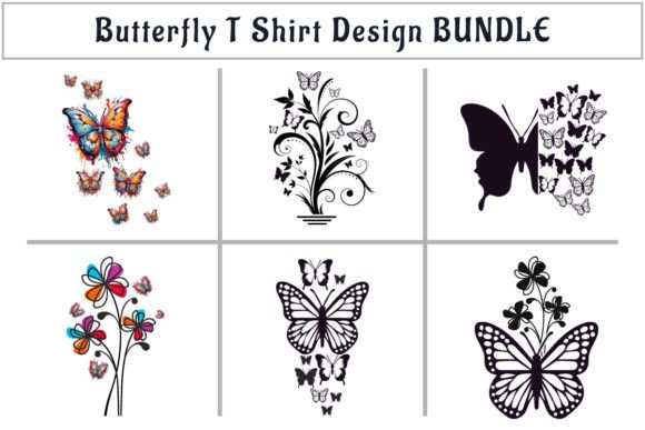 Butterfly Flower T Shirt Design BUNDLE: Essential Creative Assets