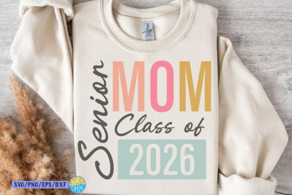 Celebrate the Class of 2026 with Retro Senior Mom SVG