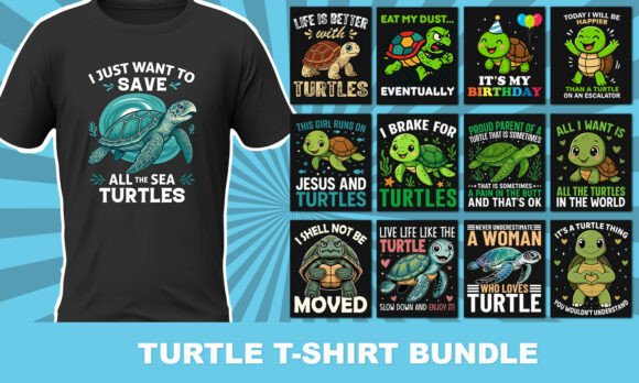 Cute Sea Turtle T-Shirt Bundle PNG: A Designer's Deep Dive